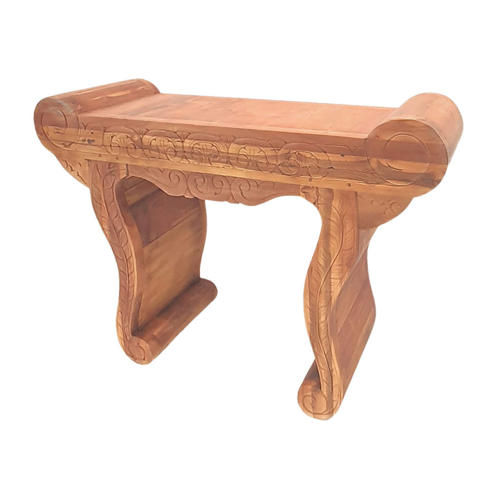 Side view of Gopala console table showing reclaimed teak craftsmanship.