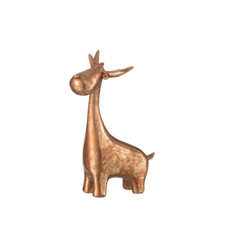 Medium Guizzo Copper Deco Figure with elongated design in copper resin.