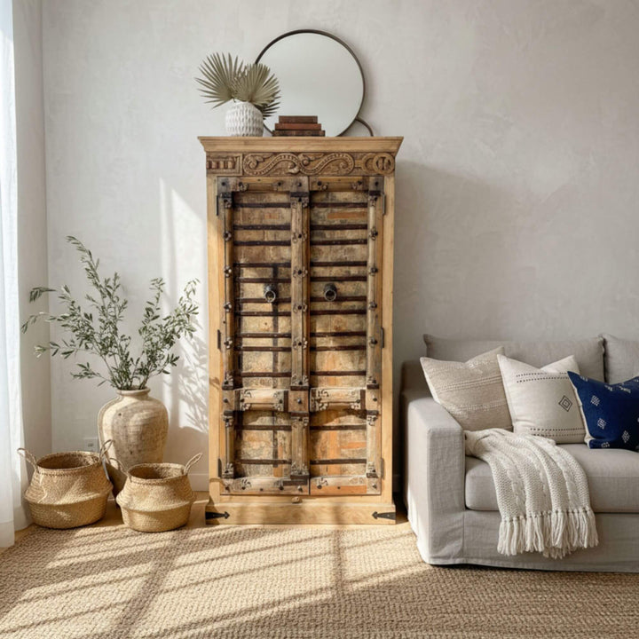 Full view of the Halfor wardrobe in a bright natural-light corner.