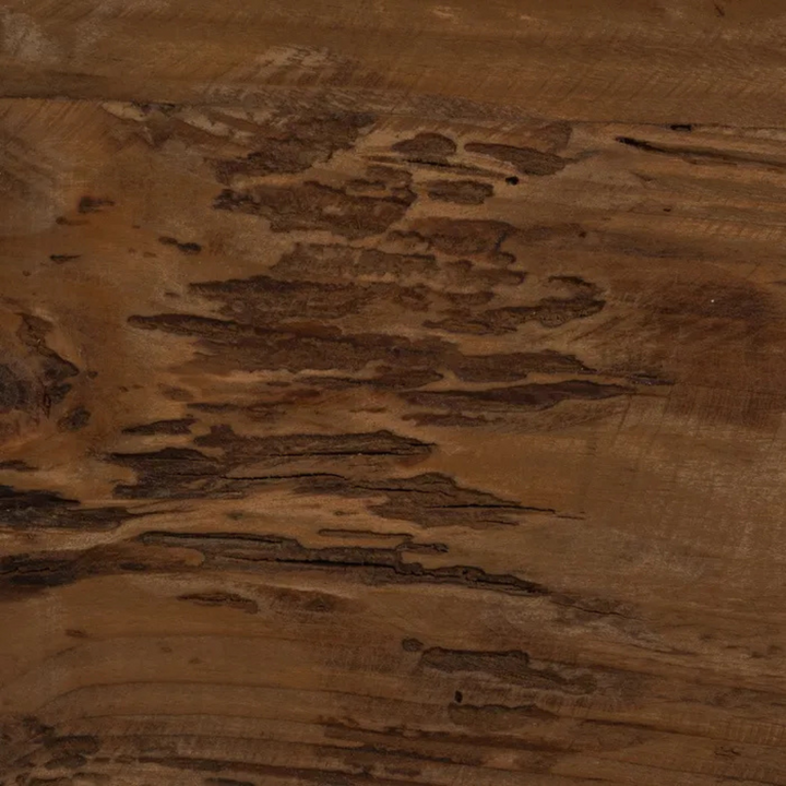 Close-up detail of the pine wood grain and natural texture.