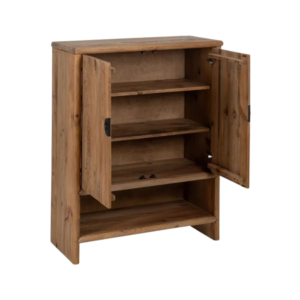 Wardrobe cabinet with both doors open showing storage space