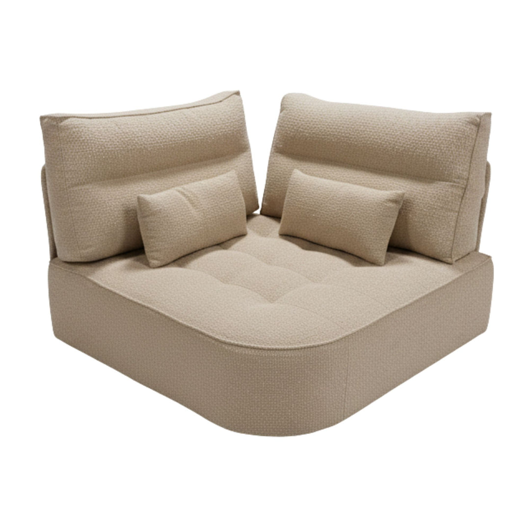 Front view of a Corner Hera module showing seat, back and base detail.