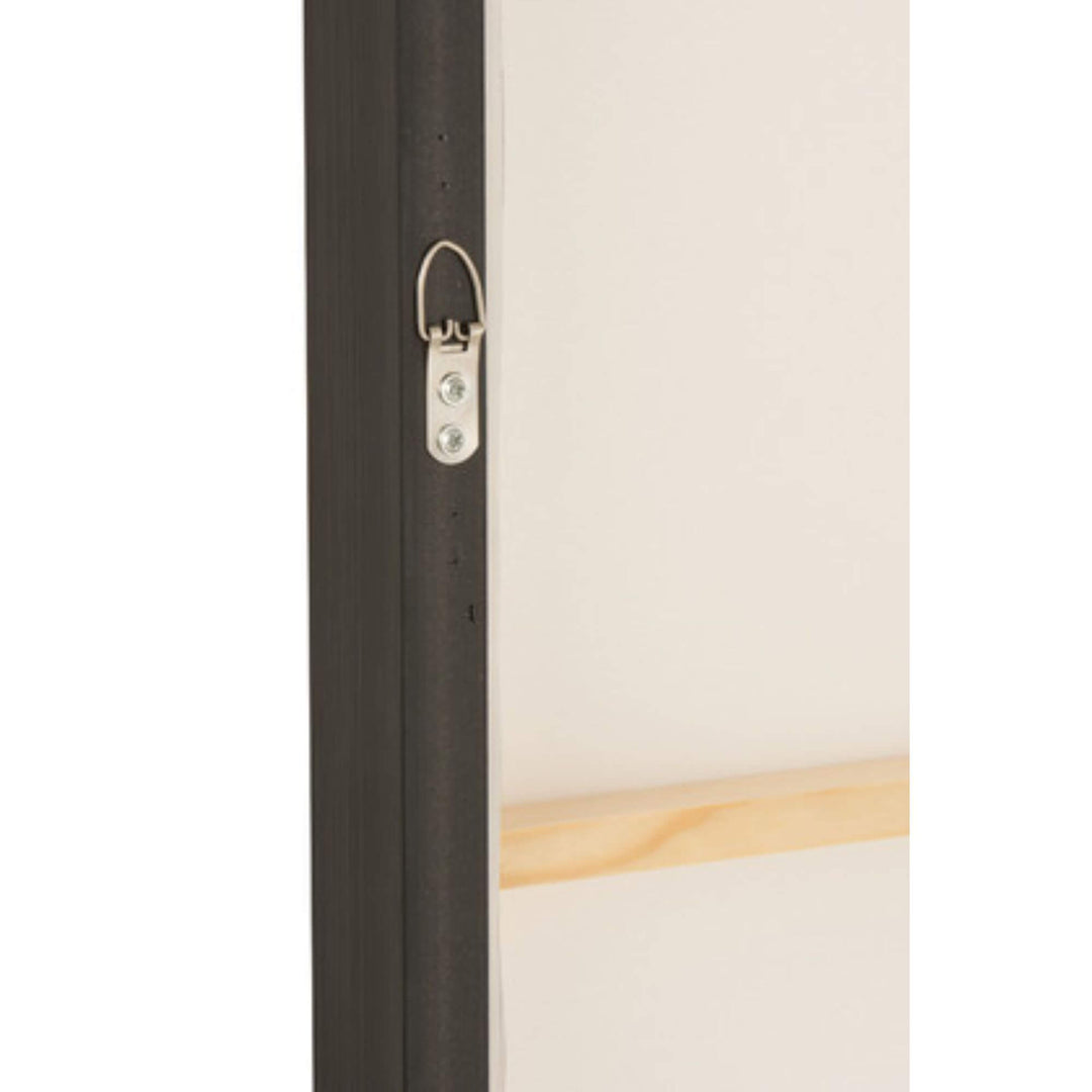 Back view of Highlands II Painting showing sturdy hanging hardware and wood frame.

