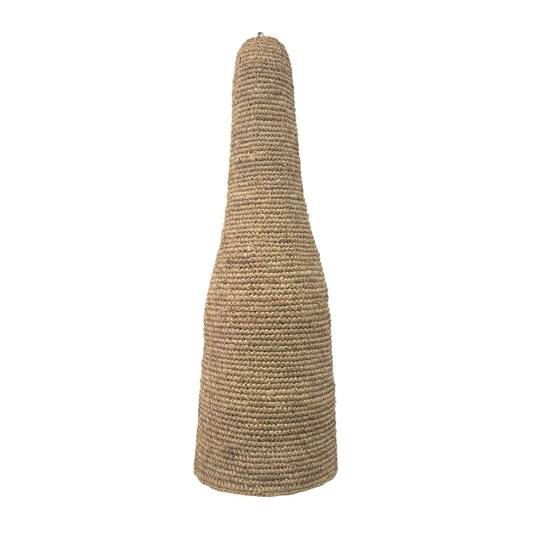 Large size Natural fiber Higurah pendant lamp with elongated form