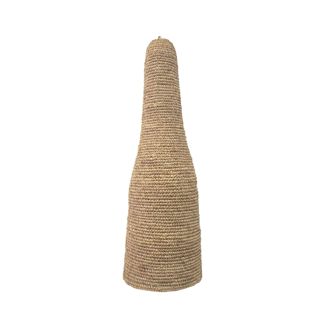 Large Higurah ceiling lamp with a tall sculptural sisal shade