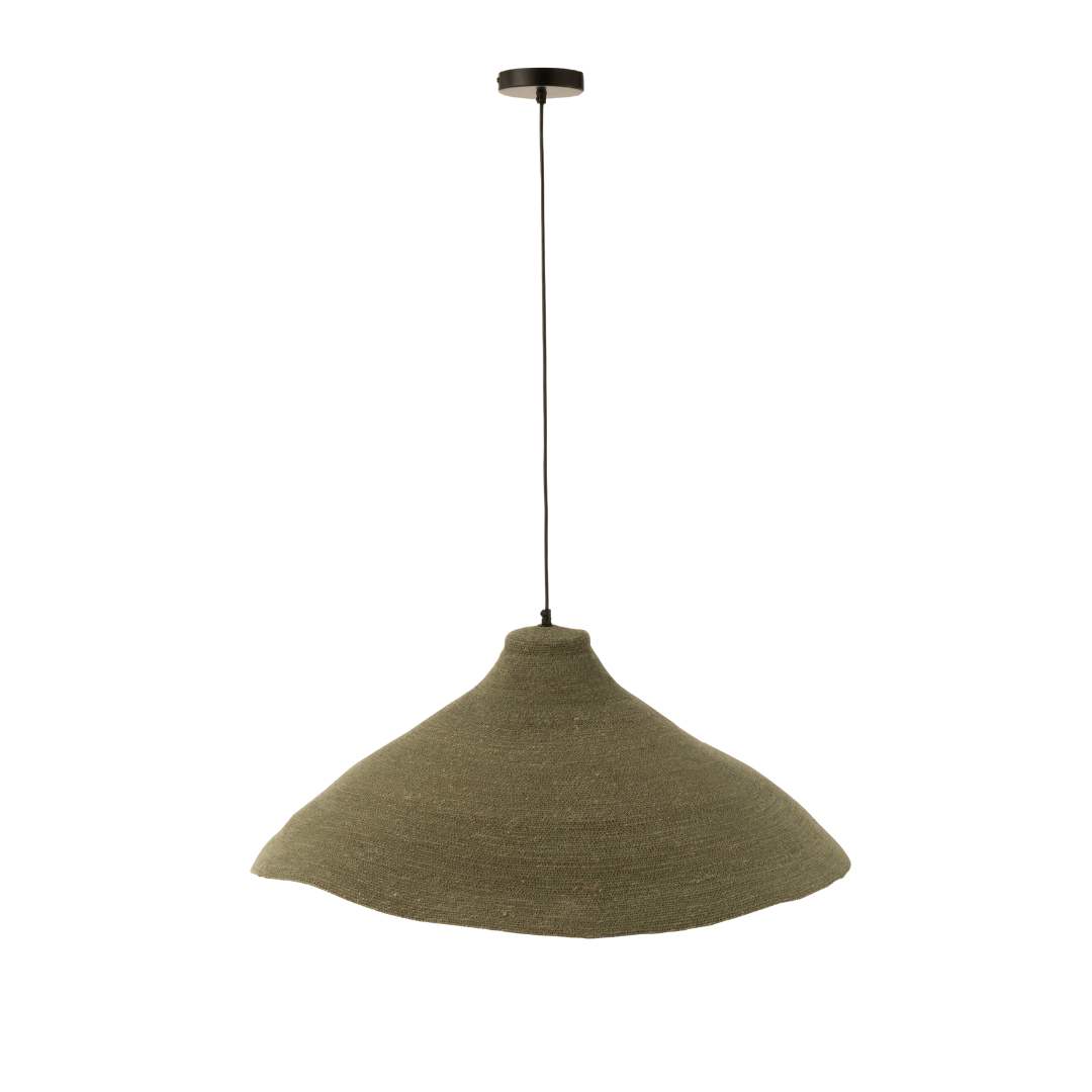 Green Hurgada ceiling lamp made of natural fibers.