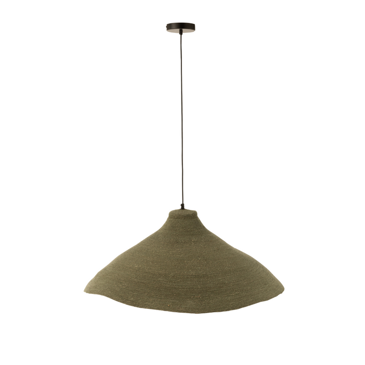 Green Hurgada ceiling lamp made of natural fibers.