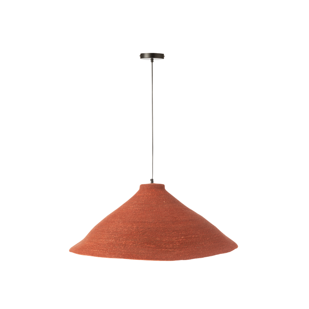 Terracotta Hurgada ceiling lamp in handcrafted fibers.