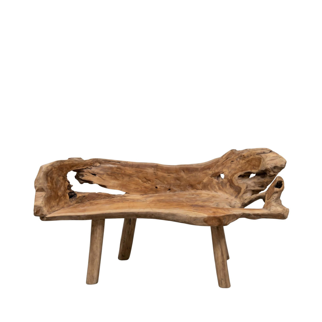 ISHA TEAK ROOT WOOD BENCH