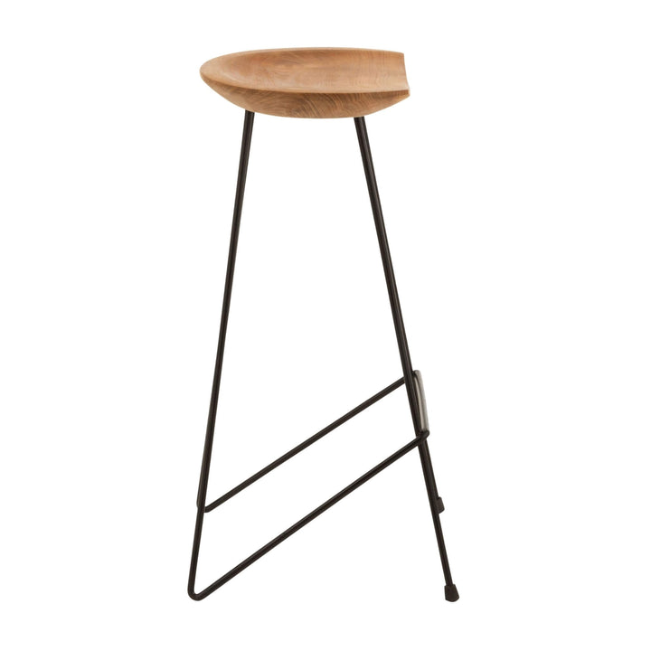Side view of Industrial Bar Chair showing slim triangular base