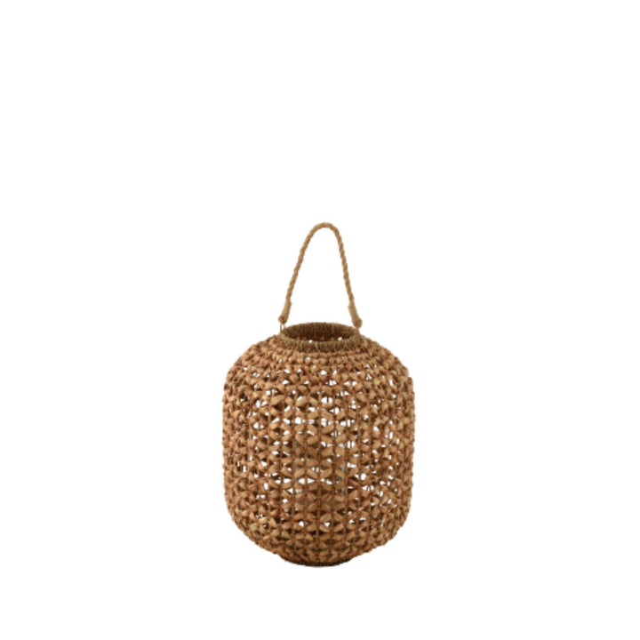 Single Jonas lantern isolated on white background showing its rounded woven design.