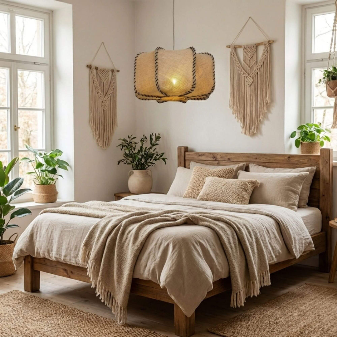 Style bedfroom featuring the Jutana ceiling lamp 