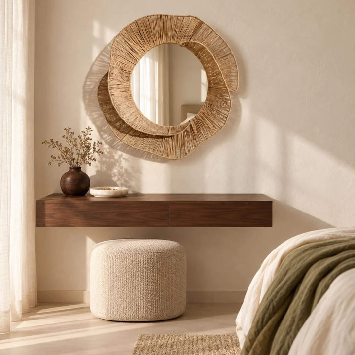 KALOA NATURAL FIBER MIRROR | 79CM
