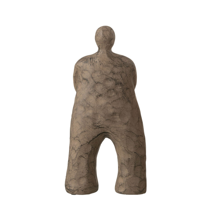 Back view of the Kano ceramic sculpture highlighting its textured surface.