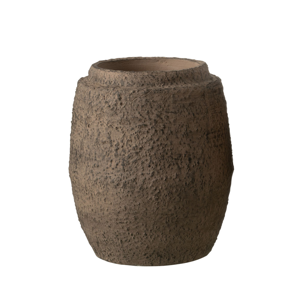 Front view of the Kano Rustic Pot terracotta planter with textured handcrafted surface.