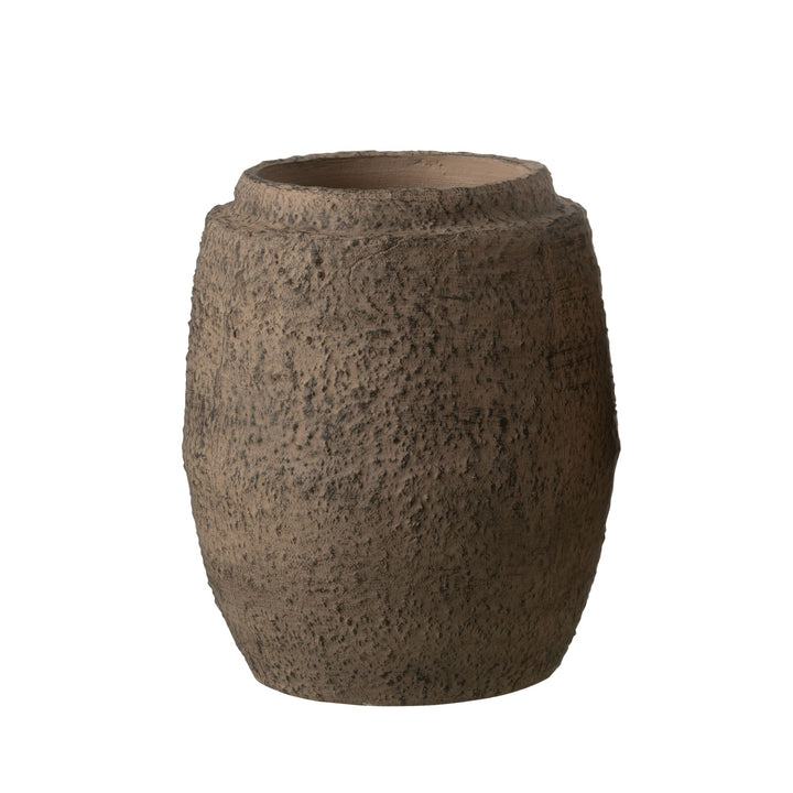 Front view of the Kano Rustic Pot terracotta planter with textured handcrafted surface.