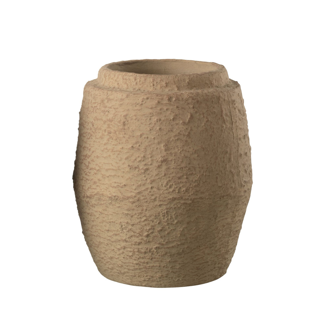Front view of the Kano Rustic Pot terracotta planter with textured handcrafted surface.