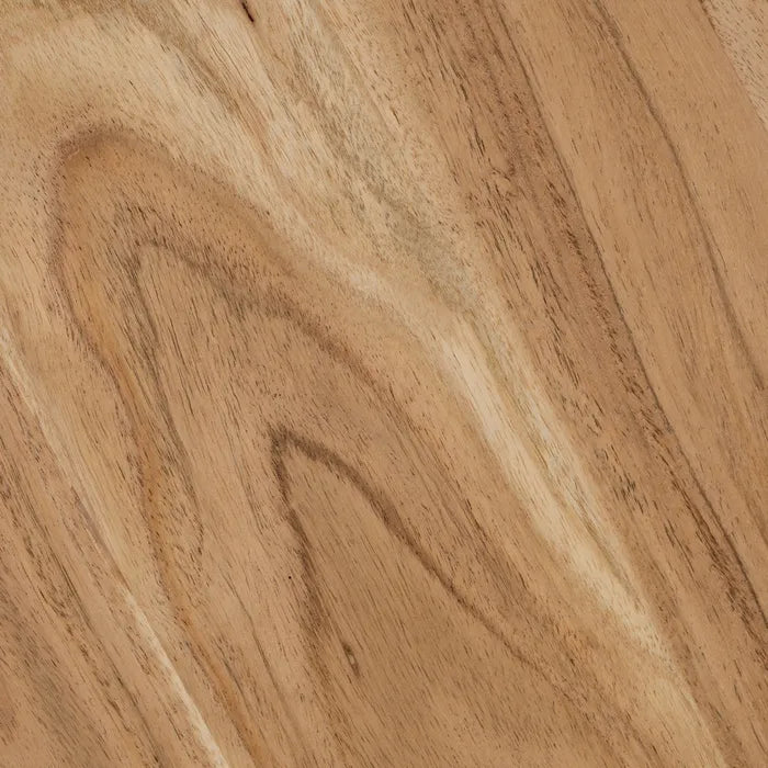 Top view of Kenari Round Coffee Table showcasing natural mango wood grain patterns.