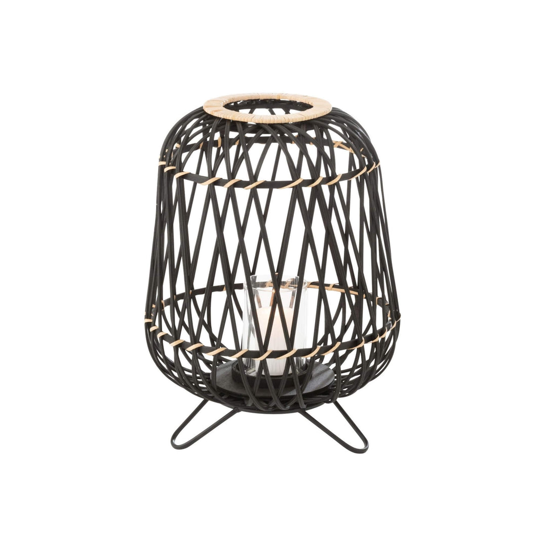 Kuredu bamboo lanterns illuminated, creating a warm glow