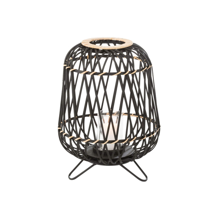 Kuredu bamboo lanterns illuminated, creating a warm glow