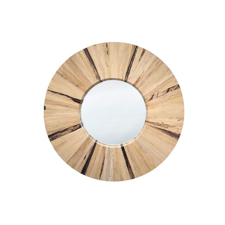 Medium Lanikai Banana Round Mirror with radial organic design