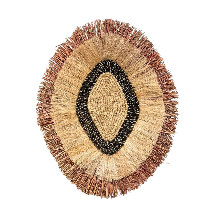 Laras Wall Deco handcrafted from abaca and cotton fibers in natural tones.