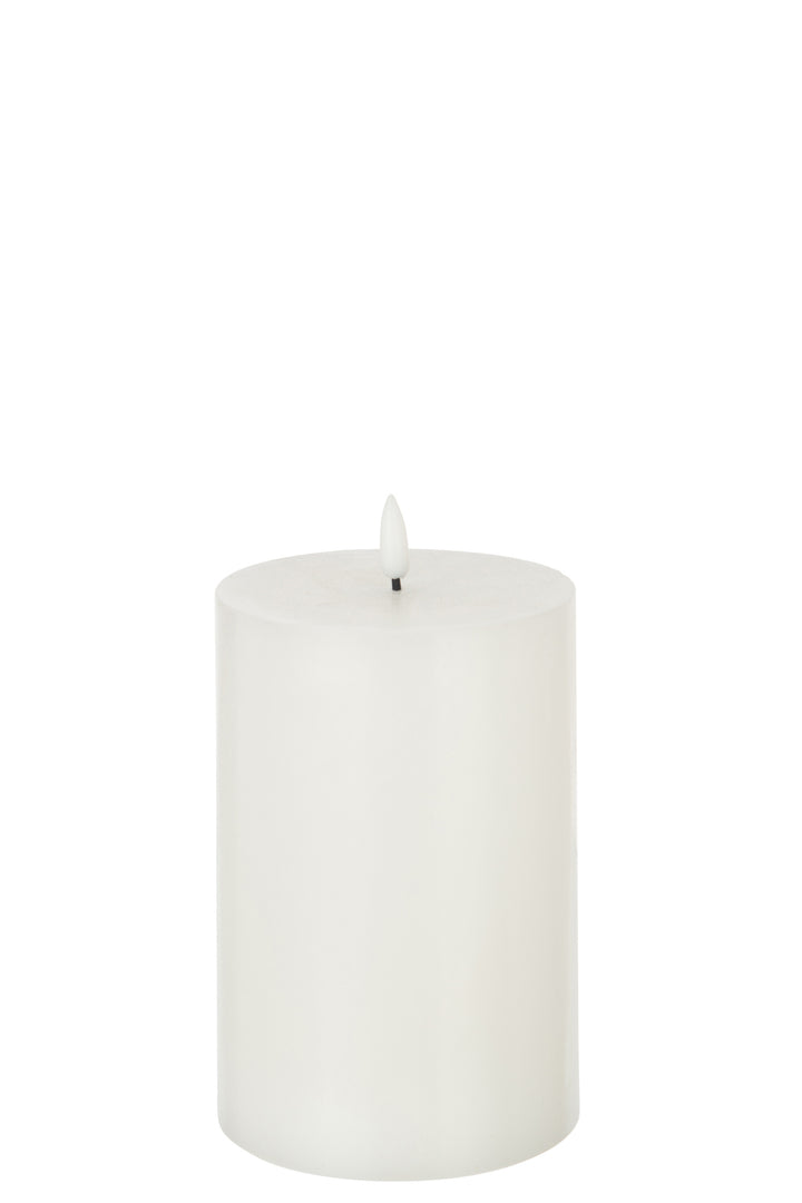 XL Led Candle White on white background