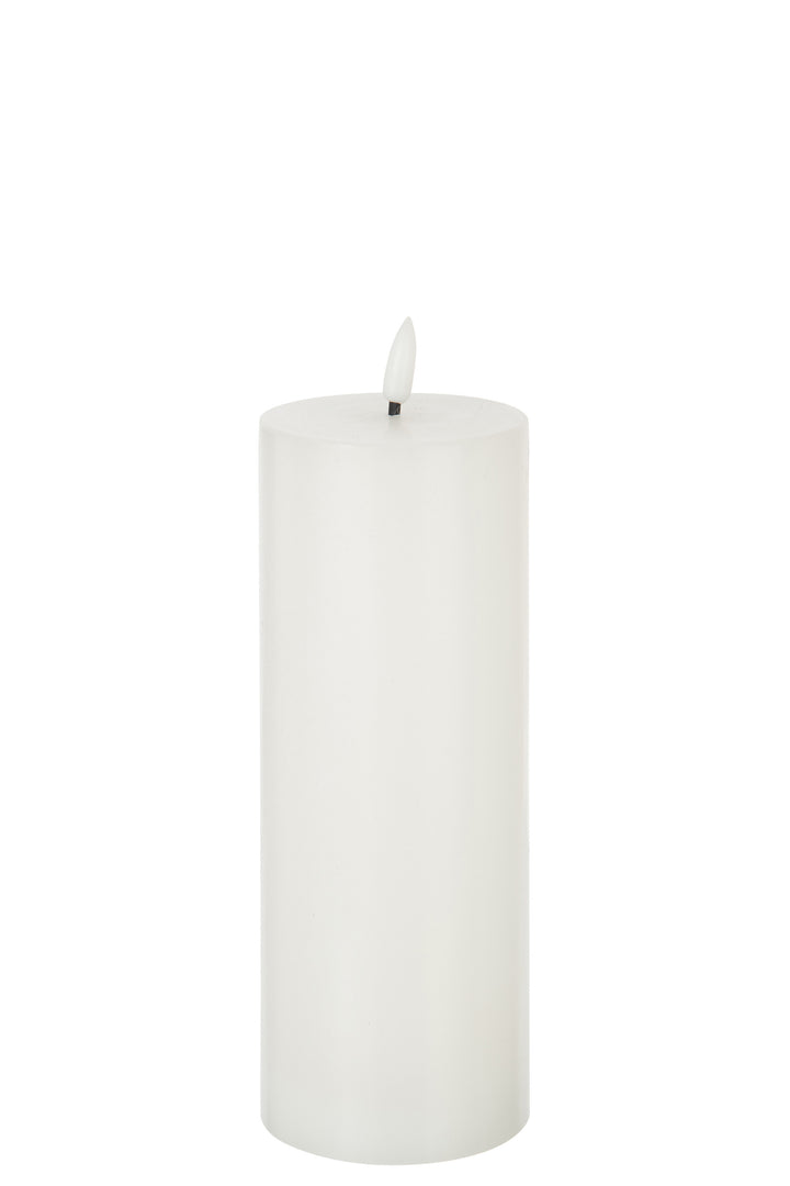Large Led Candle White on white background