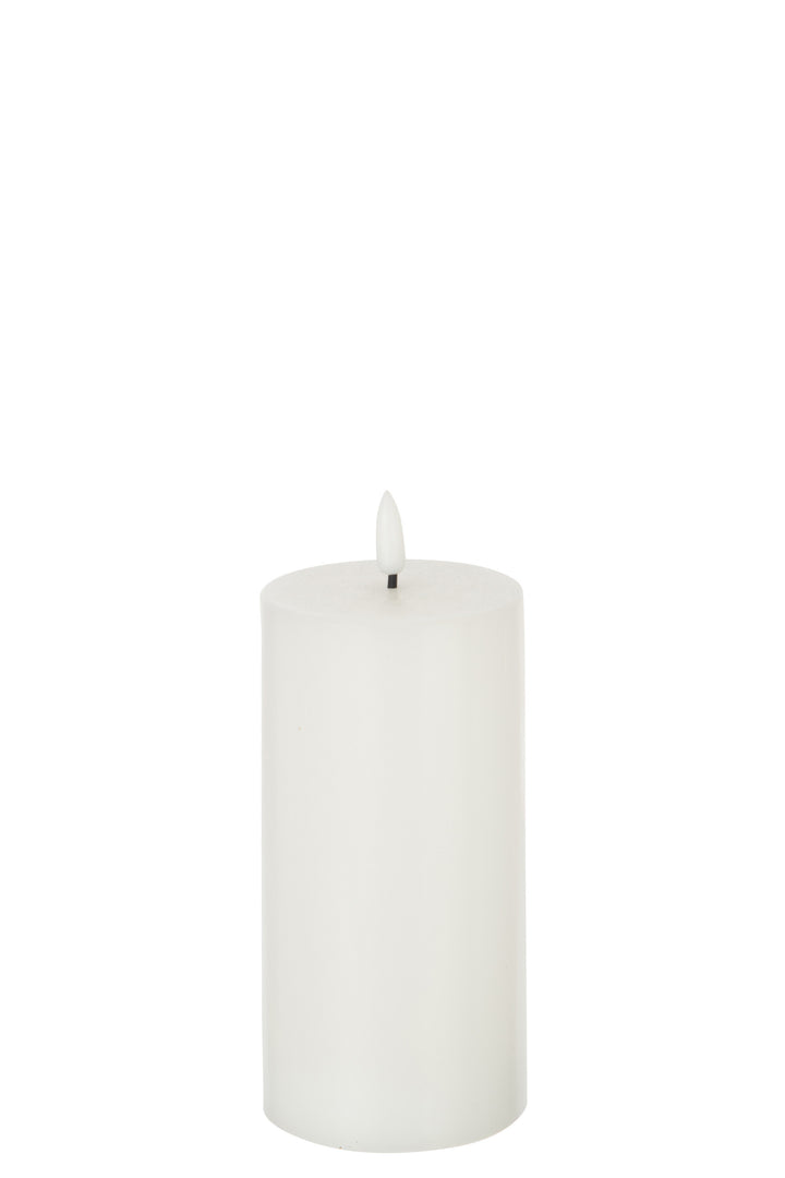 Medium Led Candle White on white background