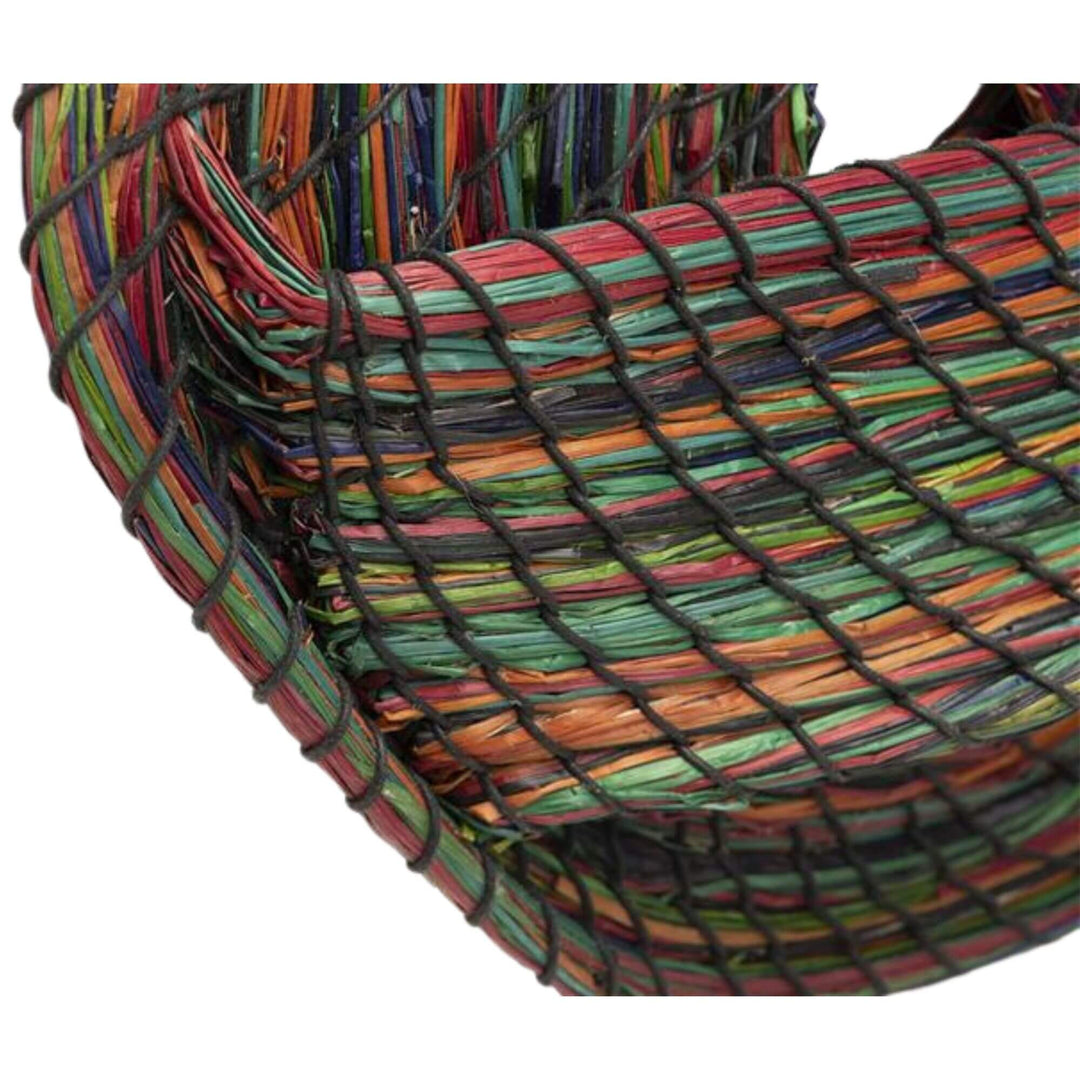 Side detail of Lemniscata Wall Deco highlighting natural fiber construction.