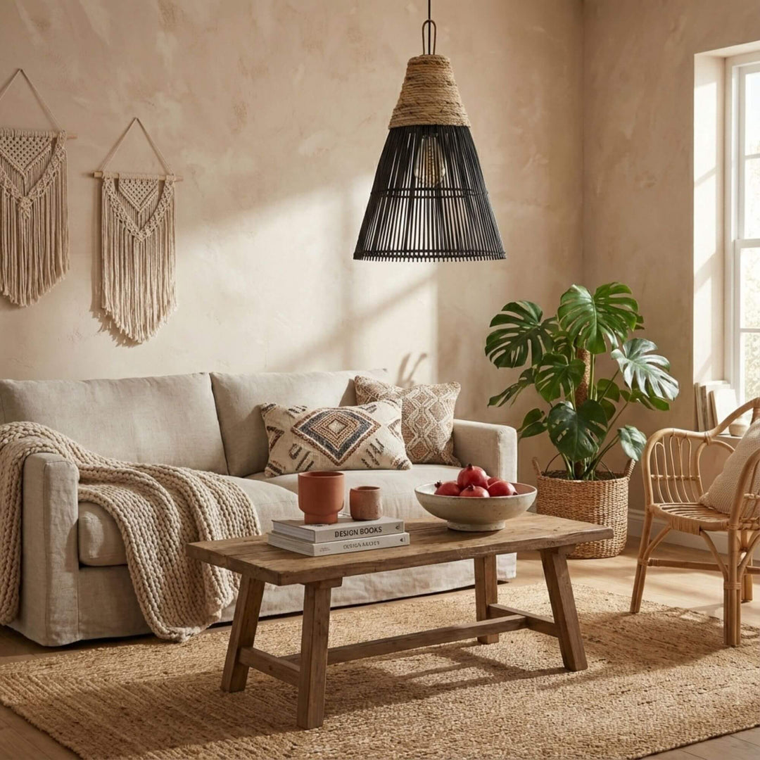 Styled living room with Liba ceiling lamp