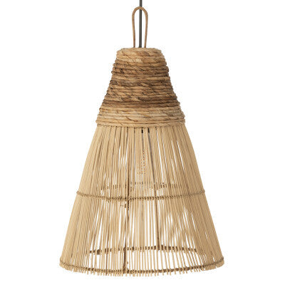 Liba Lamp Natural ceiling light in conical rattan design
