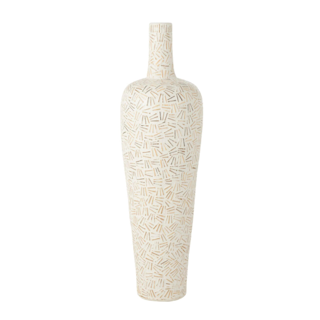 Tall Linart ceramic floor vase in elegant neutral tones