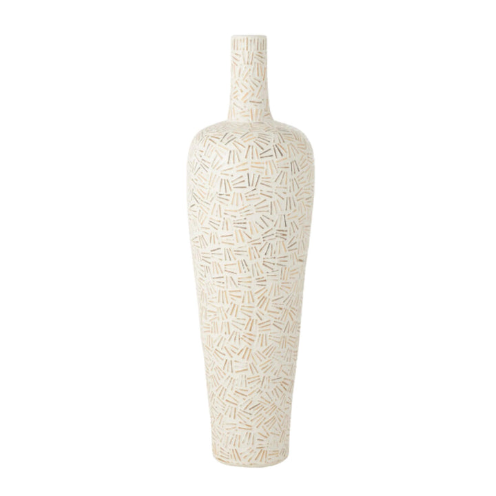 Tall Linart ceramic floor vase in elegant neutral tones