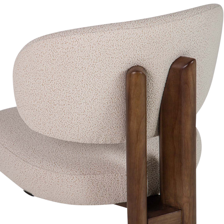 Close-up of Lina dining chair chenille fabric texture

