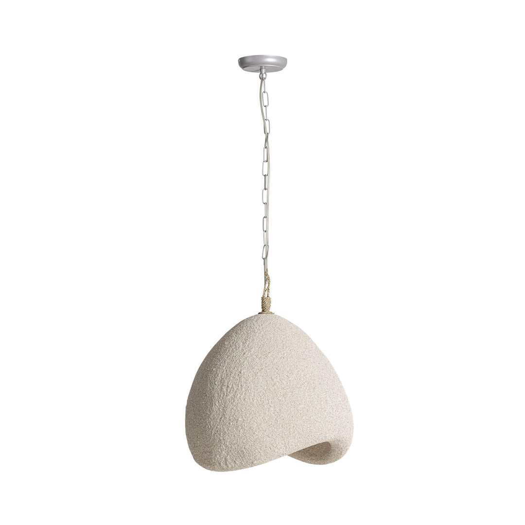 Full view of the Lua ceiling lamp showing its rounded organic silhouette and hanging chain