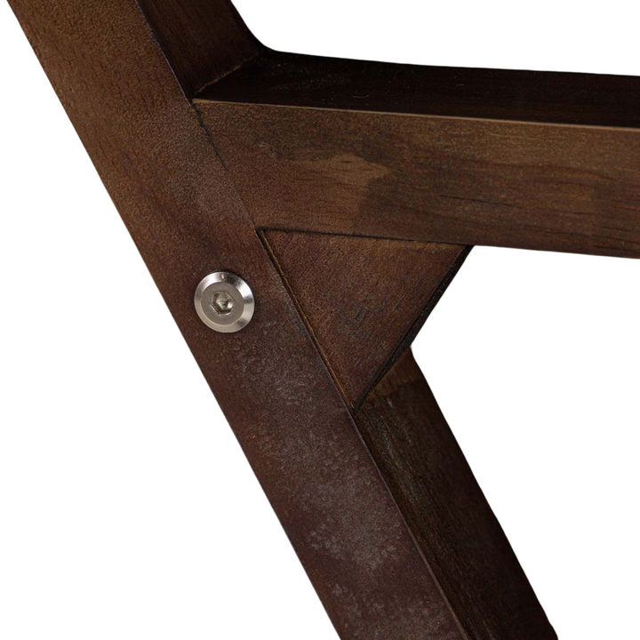 Close-up of screw and joinery detail on Lina dining chair