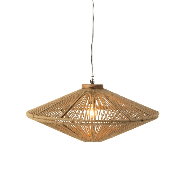 Lit medium Magna ceiling lamp in white background