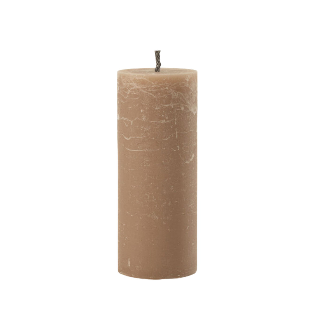 Medium Mahe Brown Outdoor Candle showing rustic brown tone and outdoor-ready design.