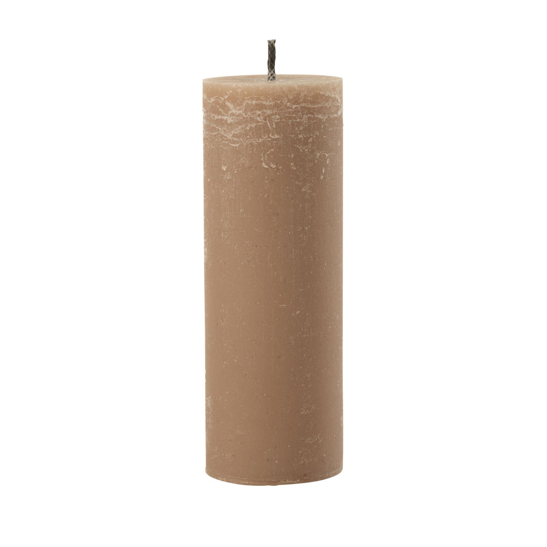 Large Mahe Brown Outdoor Candle showing rustic brown tone and outdoor-ready design.