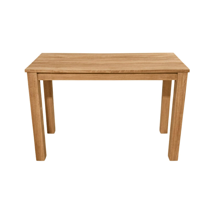 Front profile of the Maldives bar table in a minimal white setting.