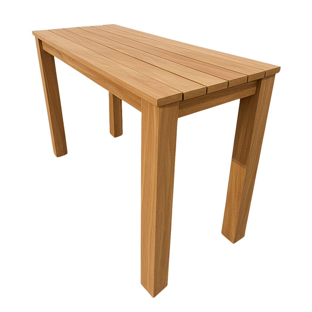 Angled perspective emphasizing the tabletop and sturdy legs.