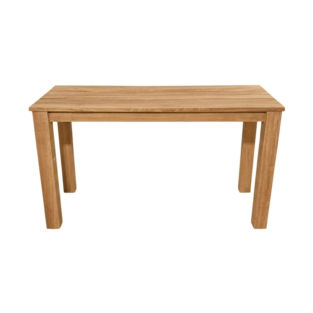 Front profile of the Maldives bar table in a minimal white setting.