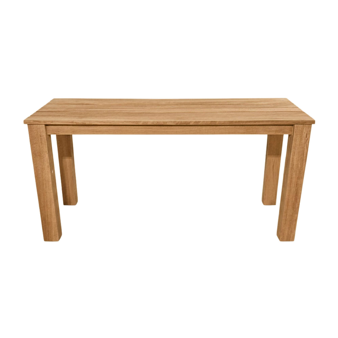 Front profile of the Maldives bar table in a minimal white setting.