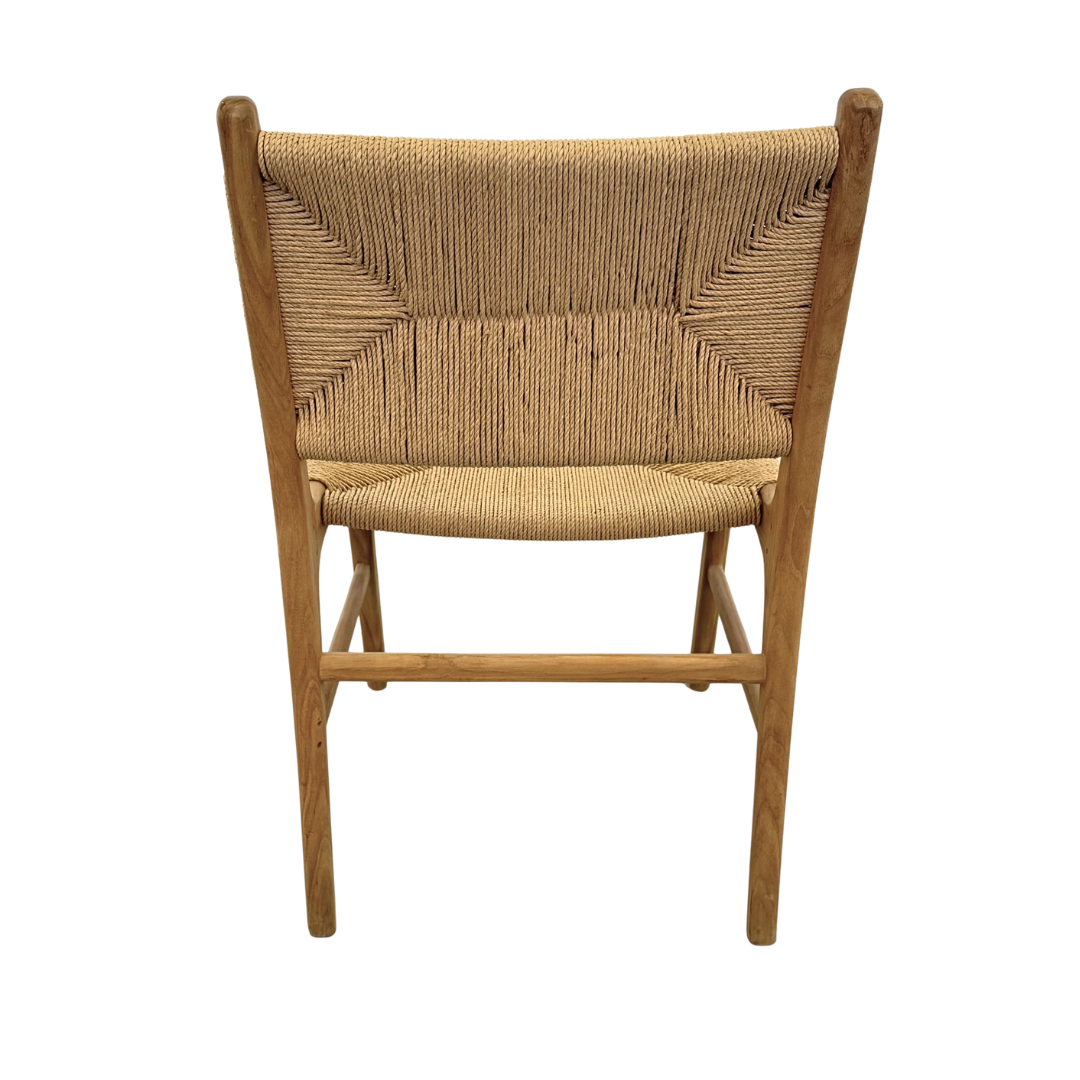 Back view of male dining chair. 