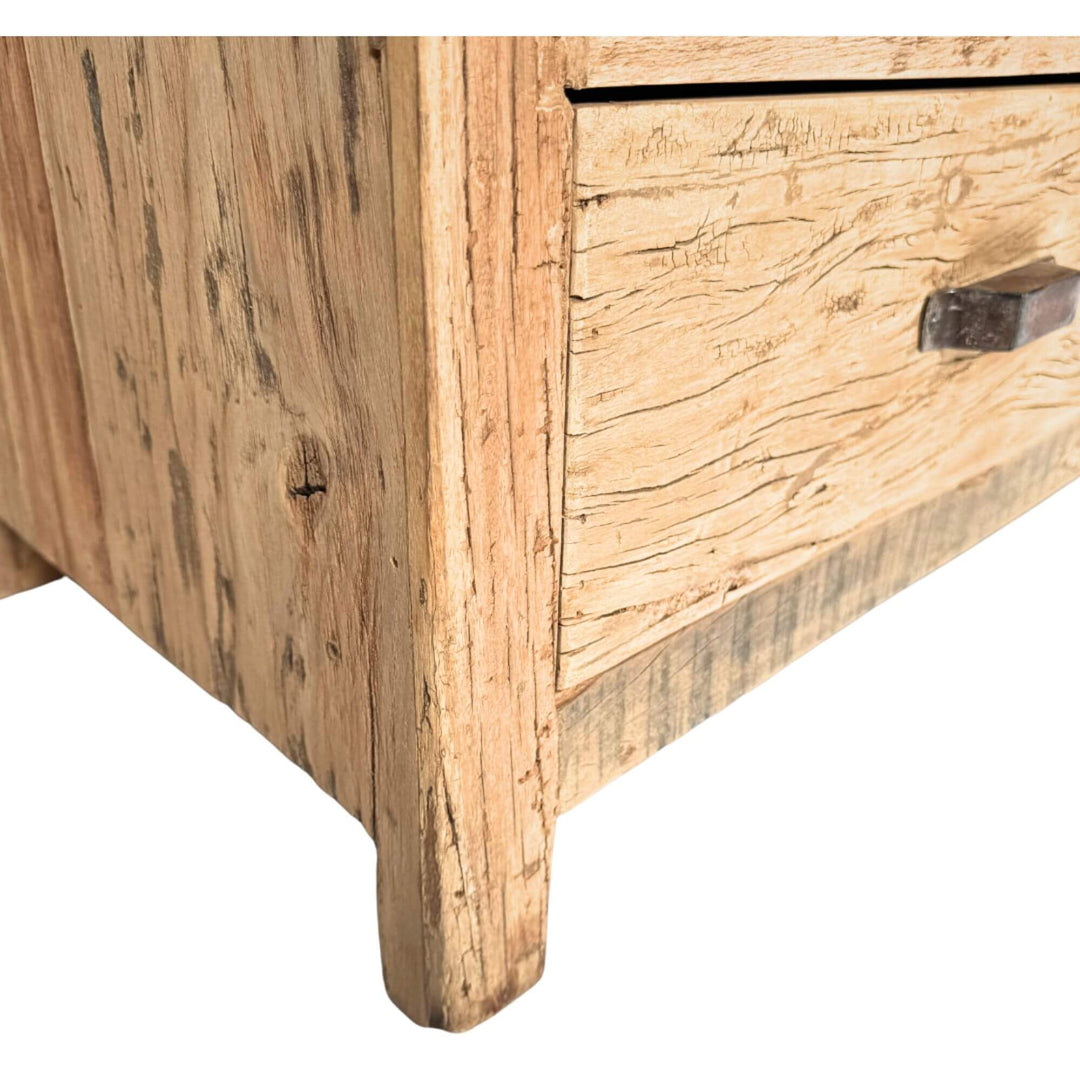 Close-up of wood grain and legs