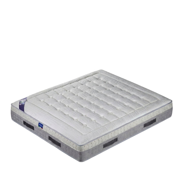 Studio image of the Medical Spring Plus Mattress showing its quilted top and reinforced edges.