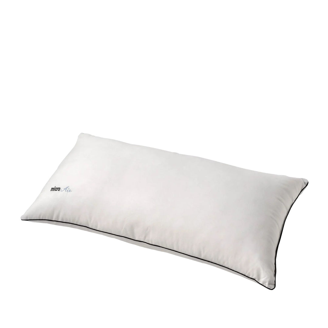 Studio image of the MicroAir Pillow showing its soft microfiber exterior.