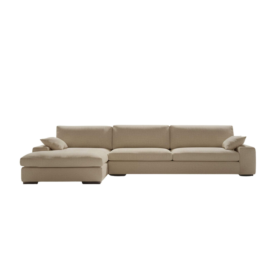 Taupe Milano sofa on a white background