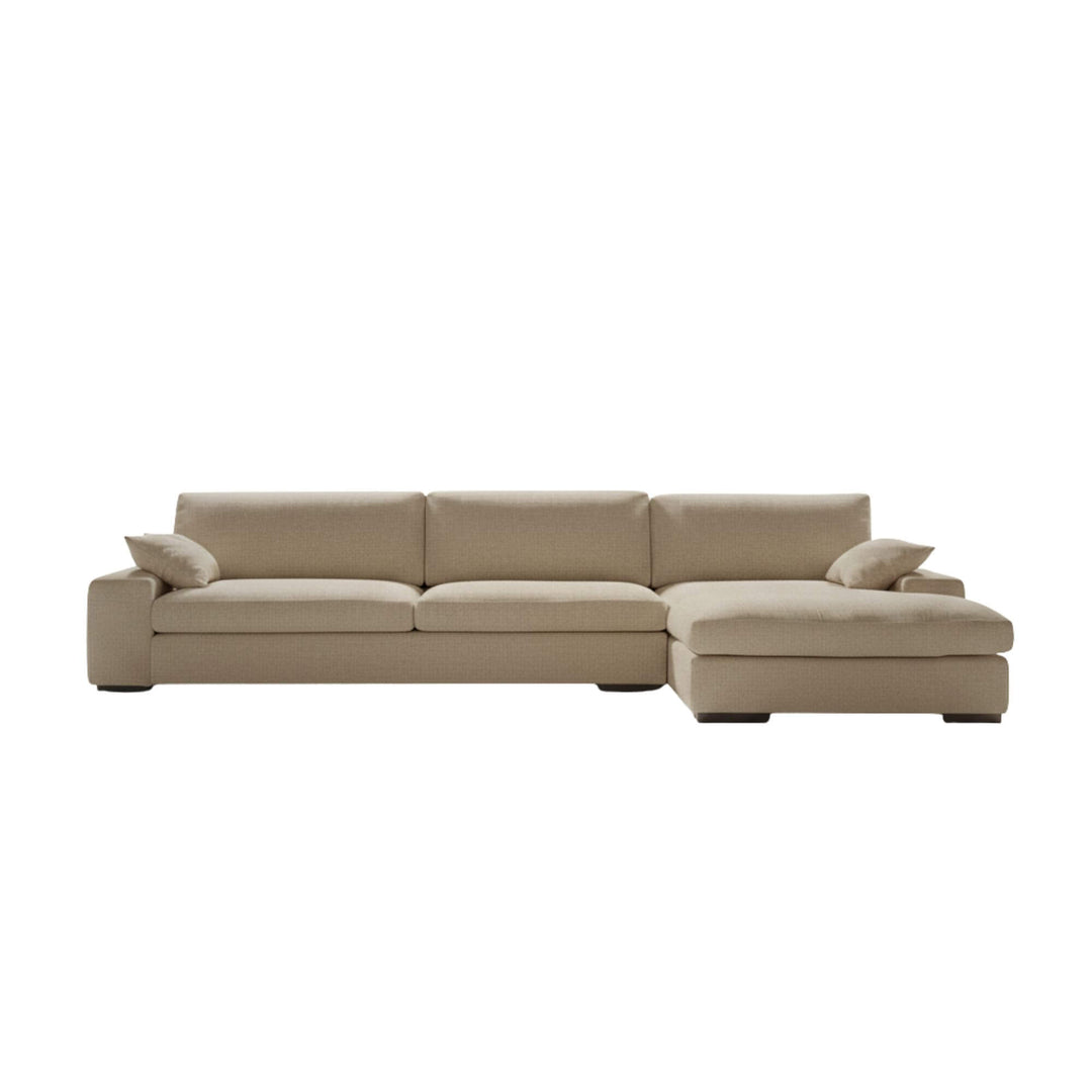 Taupe Milano sofa on a white background